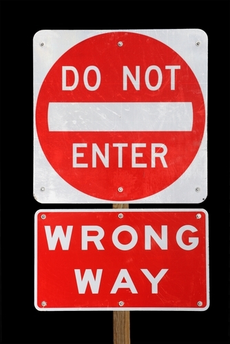 wrong way