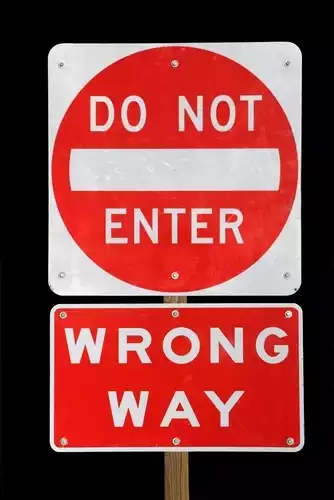 wrong way